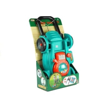 Plastikowy kanister dla dzieci z akcesoriami ogrodniczymi