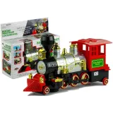 Duża lokomotywa pociąg na baterie z efektami świetlnymi i dźwiękowymi