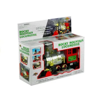 Kolorowy pociąg zabawka z trwałego plastiku, idealny na prezent dla dziecka