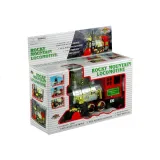 Kolorowy pociąg zabawka z trwałego plastiku, idealny na prezent dla dziecka