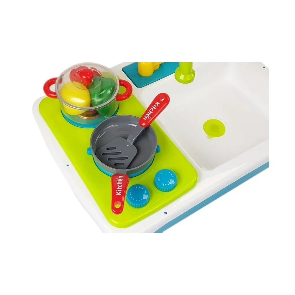 realistyczny zlew do zabawy z funkcją bieżącej wody dla najmłodszych