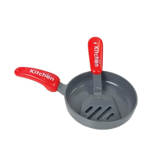 kuchenny zestaw dla dzieci z talerzami, kubkami i sztućcami