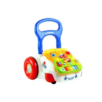 Bezpieczny chodzik dla niemowlaka wspierający naukę chodzenia