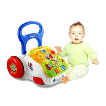 Dziecięcy chodzik z harmonijką, grzechotką oraz światełkami