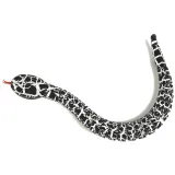 Interaktywny czarny wąż z wyciągniętym językiem, realistyczne wykonanie