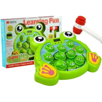 Gra zręcznościowa dla dzieci ze świecącymi żabkami i młoteczkiem