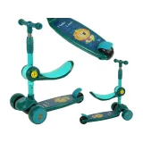 hulajnoga trójkołowa balansowa zielona z siodełkiem i led