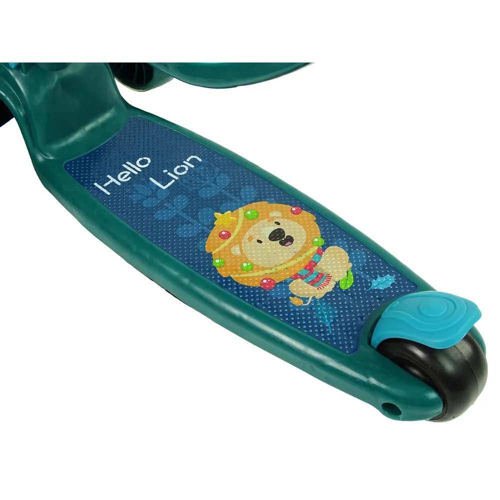 zabawka sportowa dla dzieci w kolorze zielonym z diodami