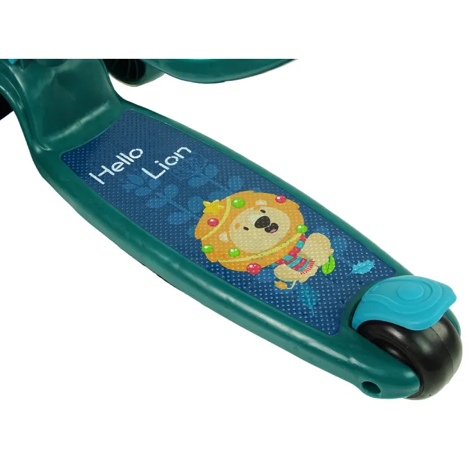 zabawka sportowa dla dzieci w kolorze zielonym z diodami