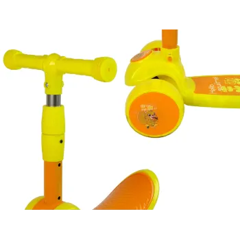 Bezpieczna hulajnoga trójkołowa z wygodnym, demontowalnym siodełkiem