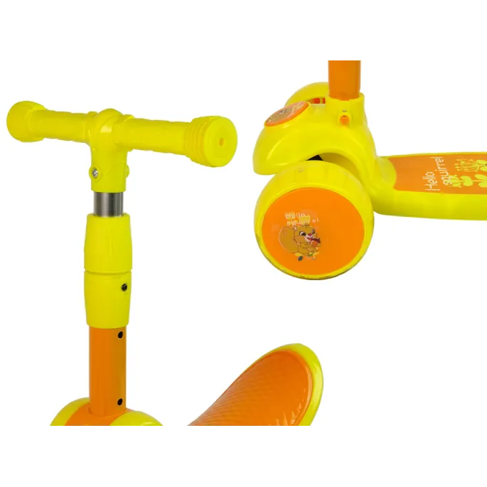 Bezpieczna hulajnoga trójkołowa z wygodnym, demontowalnym siodełkiem