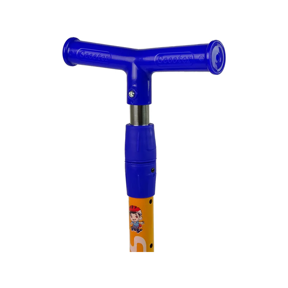 Zbliżenie na cienkie poliuretanowe koła z diodami LED hulajnogi