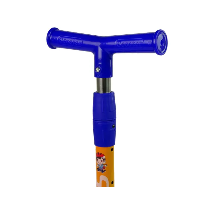 Zbliżenie na cienkie poliuretanowe koła z diodami LED hulajnogi