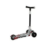 Kolorowa hulajnoga z grafitti i LED do nauki jazdy i zabawy na świeżym powietrzu