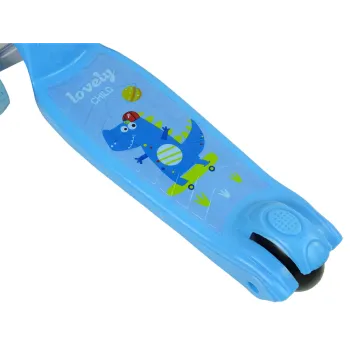 Regulowana kierownica w hulajnodze trójkołowej dla dzieci, kolor niebieski