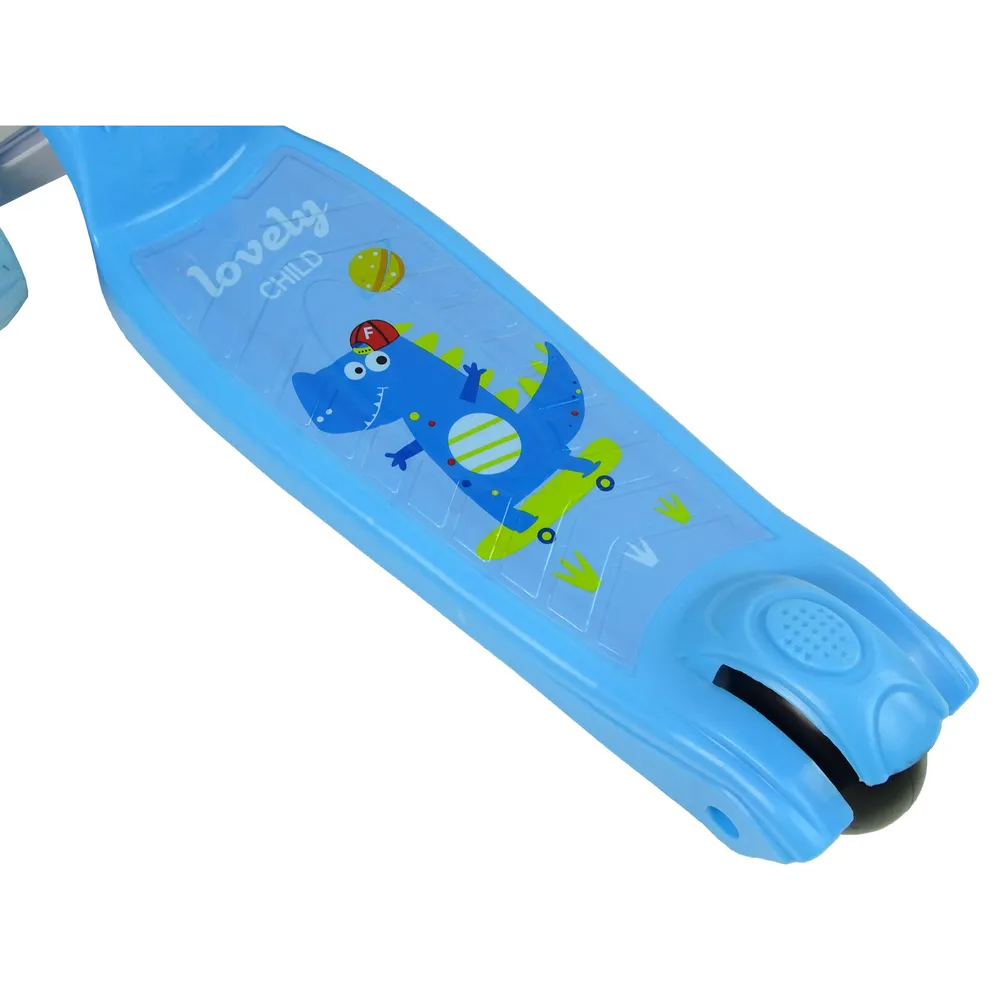 Regulowana kierownica w hulajnodze trójkołowej dla dzieci, kolor niebieski