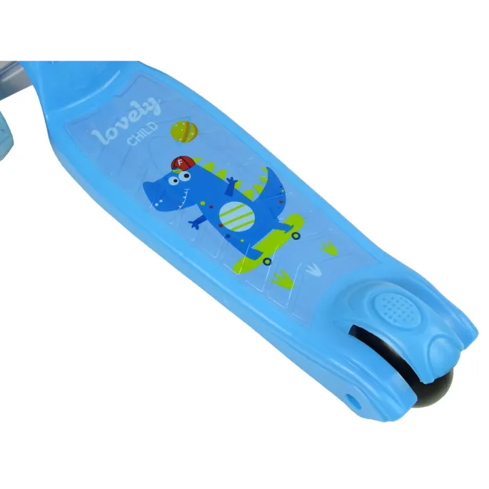 Regulowana kierownica w hulajnodze trójkołowej dla dzieci, kolor niebieski