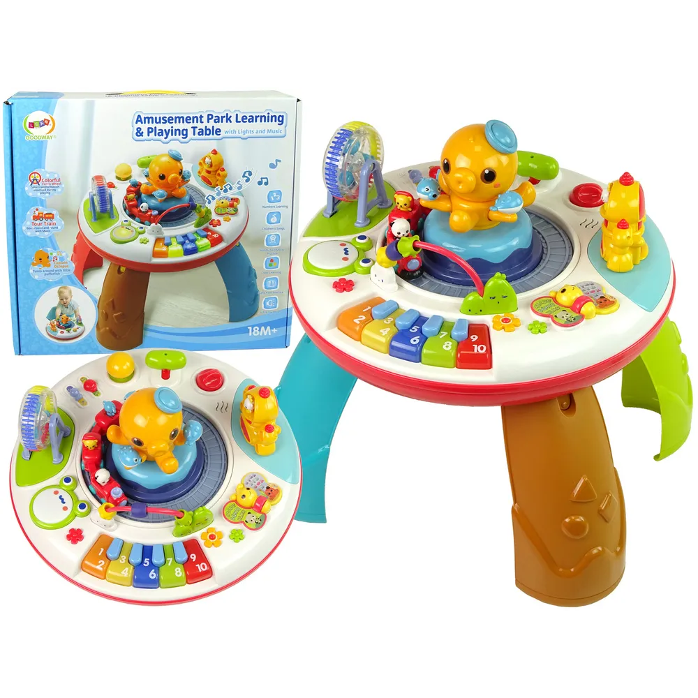 Interaktywny stolik edukacyjny ośmiornica z pianinkiem dla dzieci