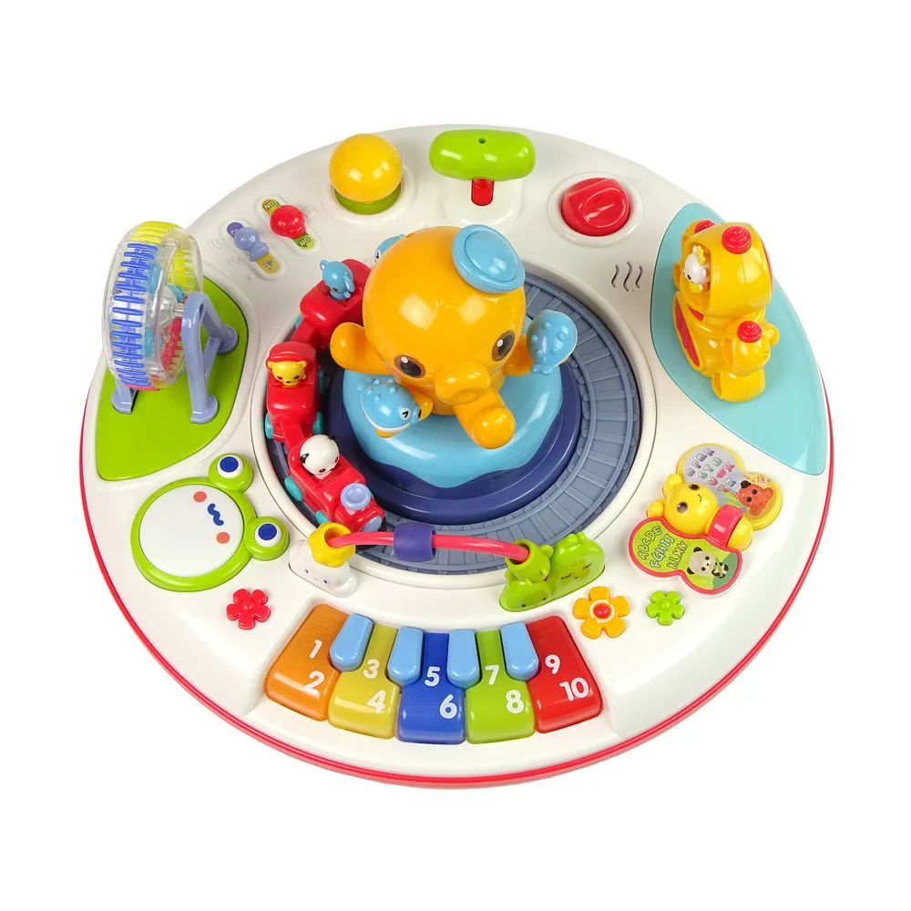 Kolorowy edukacyjny stolik ośmiornica ze zwierzątkami i muzyką