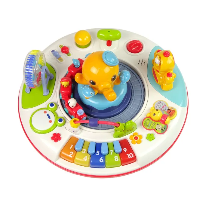 Kolorowy edukacyjny stolik ośmiornica ze zwierzątkami i muzyką