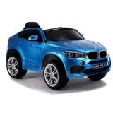 Niebieskie auto na akumulator BMW X6 z lakierowaną karoserią dla dzieci