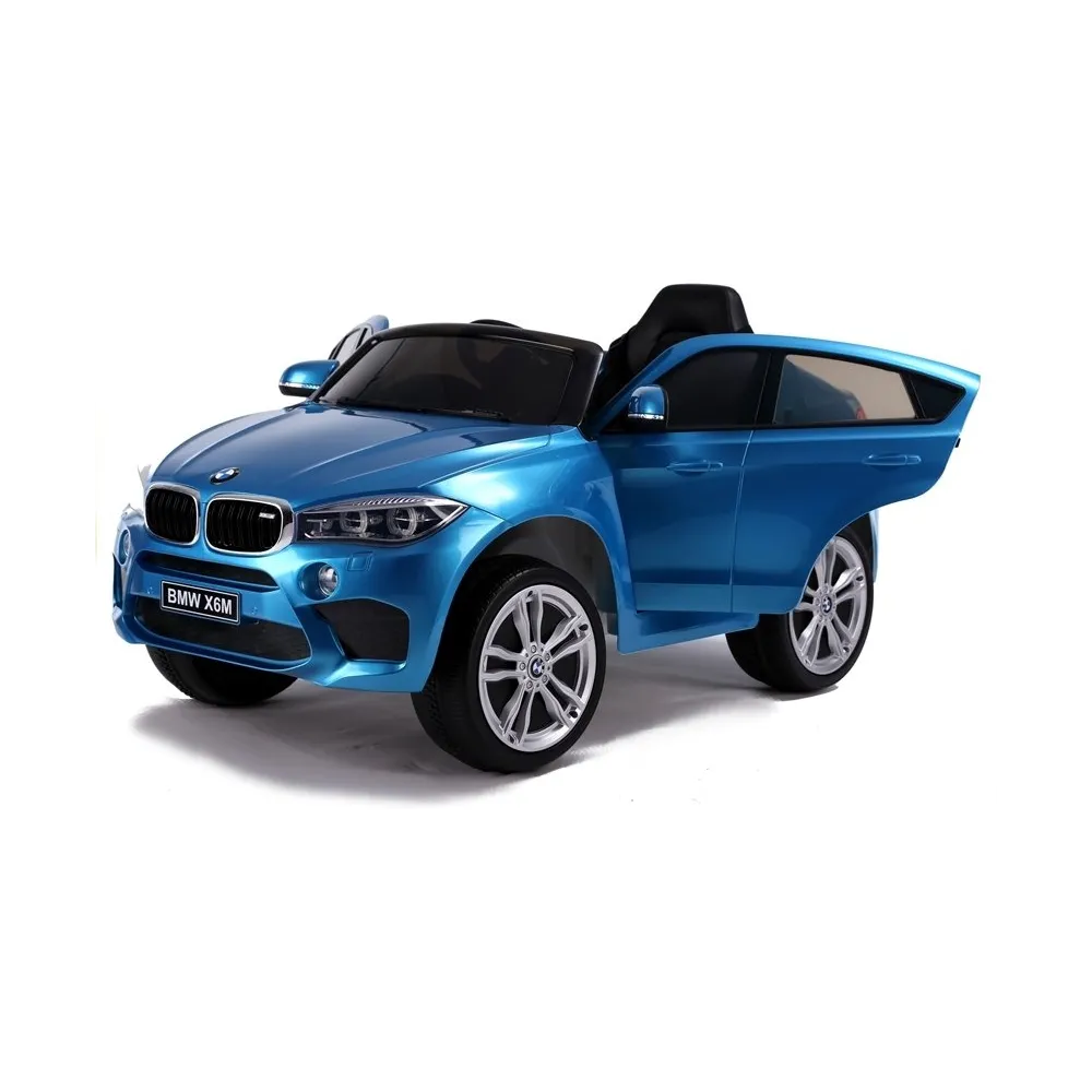 BMW X6 elektryczny samochód dziecięcy z czarną skórzaną kanapą