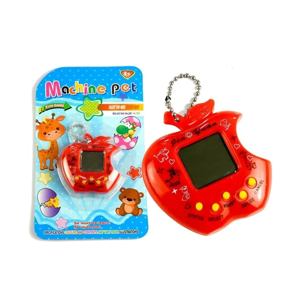 Czerwone Tamagotchi elektroniczne na breloku dla dzieci