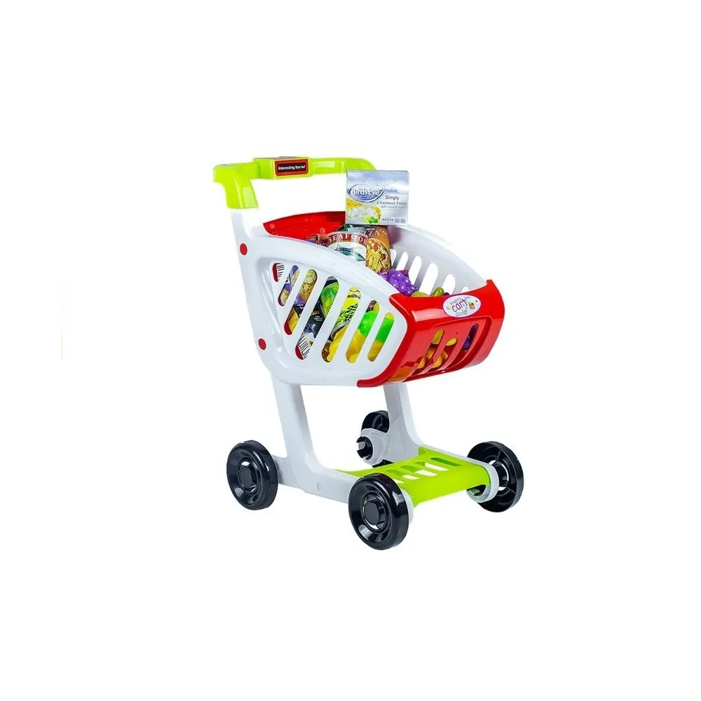 Elementy zestawu: owoce, warzywa i produkty spożywcze do zabawy w sklep