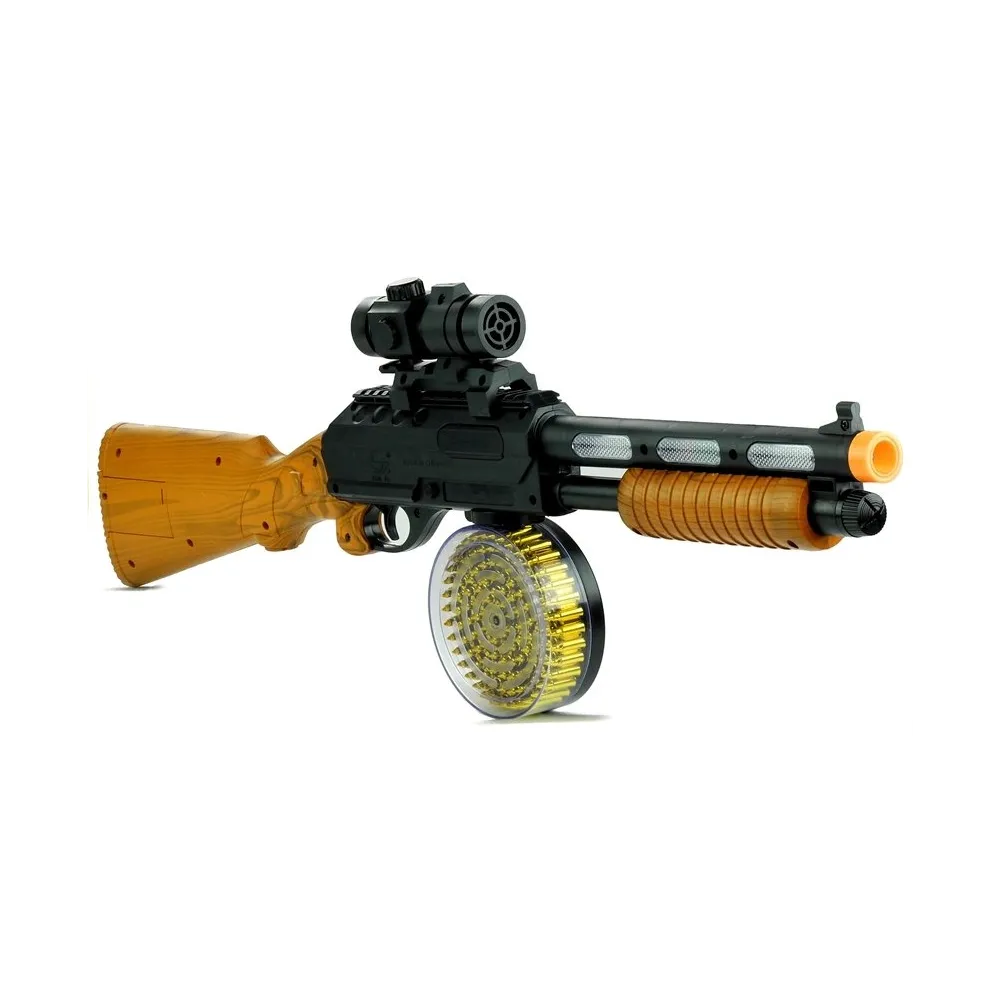 Karabin AK 868-1 zabawka z czarną konstrukcją i detalami drewna 60 cm