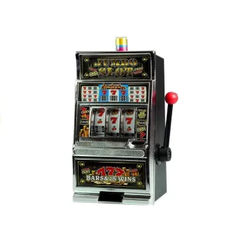Automat slot kasyno duża skarbonka z efektem dźwiękowym i świetlnym