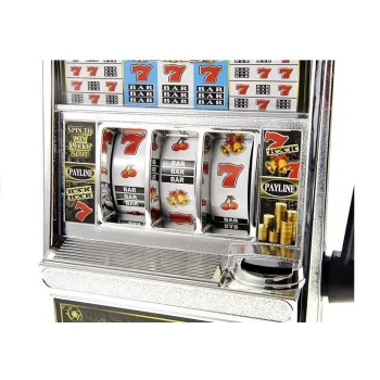 Zabawka kasynowa skarbonka z trzema bębnami i światłem