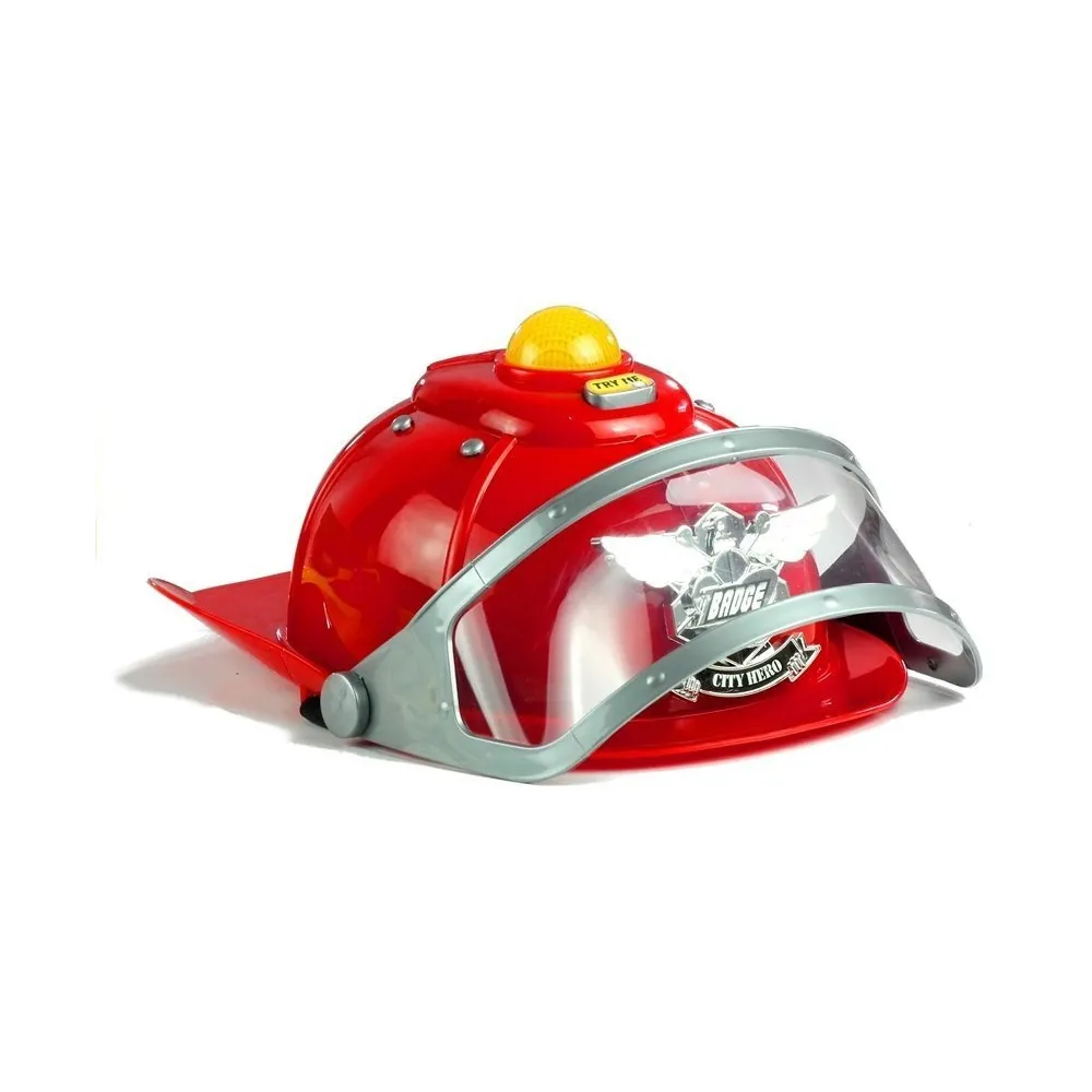 Zestaw Strażaka Dla Dziecka Kask Toporek Akcesoria Czerwony