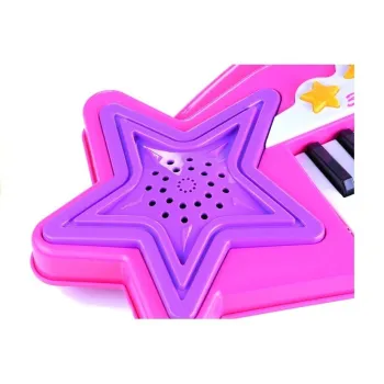 Różowy keyboard dla dziewczynek z regulacją tempa i nagrywaniem