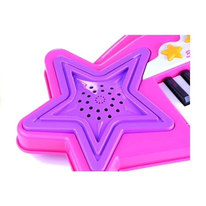 Różowy keyboard dla dziewczynek z regulacją tempa i nagrywaniem