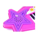 Różowy keyboard dla dziewczynek z regulacją tempa i nagrywaniem