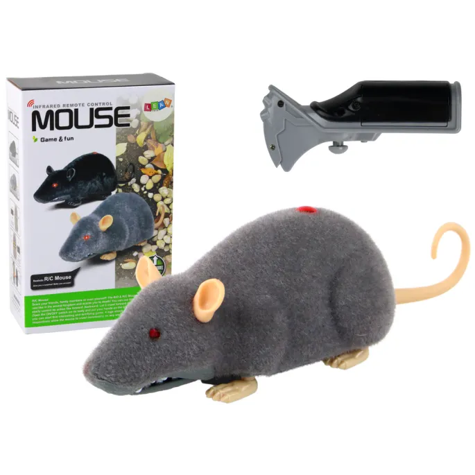 Pilot do sterowania dużą szarą myszką RC – zabawa dla dzieci