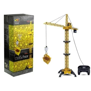 Zdalnie sterowany dźwig budowlany o wysokości 128 cm dla dzieci