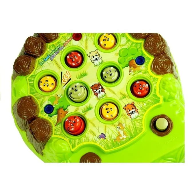 Zestaw gry z planszą i dwoma młoteczkami do zabawy