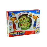 Zbliżenie na kolorowe elementy gry Uderzanie Bobrów Młoteczkiem