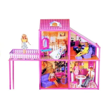 Rozkładana Willa Dla Lalek 76cm + Auto + Akcesoria