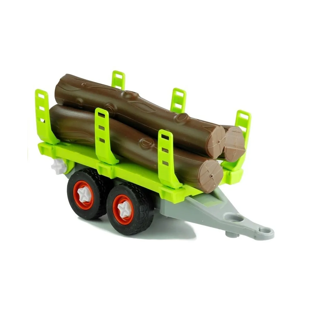 Wytrzymały traktor zabawkowy z ramieniem do kopania i przyczepą