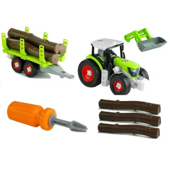 Kolorowy traktor z drewienkami – zabawa rozwijająca motorykę dziecka