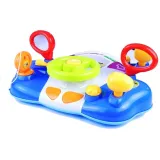 Dziecięca kierownica z fioletowymi kierunkowskazami i lusterkami