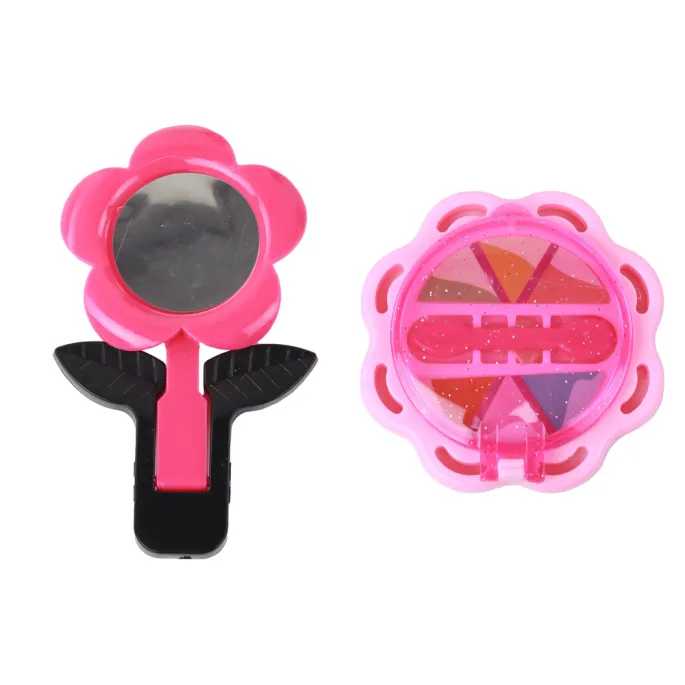 Lusterko i pojemnik na krem – akcesoria do zabawy w salon piękności