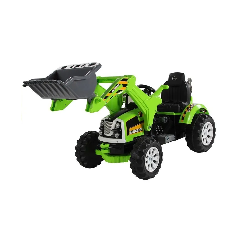 Traktor na akumulator z Łyżką Koparka Zielony