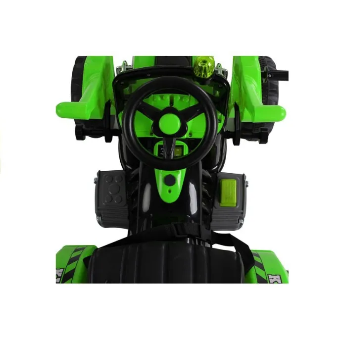 Traktor na akumulator z Łyżką Koparka Zielony