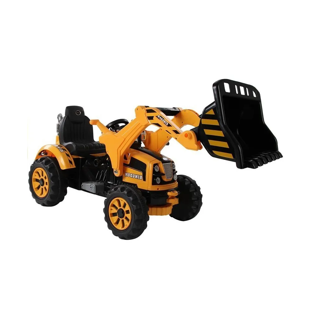 Traktor na akumulator z Łyżką Koparka Pomarańczowy