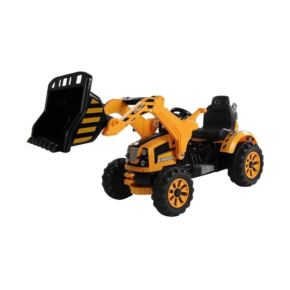 Traktor na akumulator z Łyżką Koparka Pomarańczowy