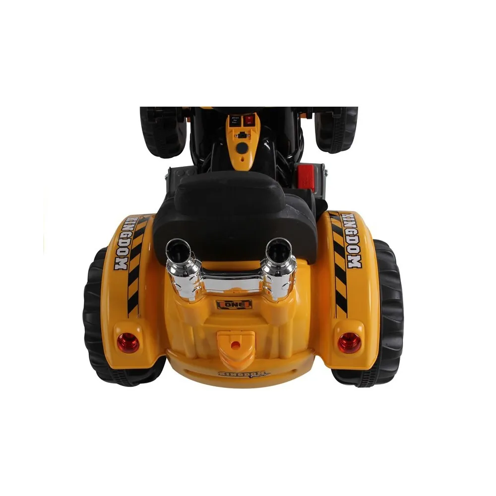 Traktor na akumulator z Łyżką Koparka Pomarańczowy