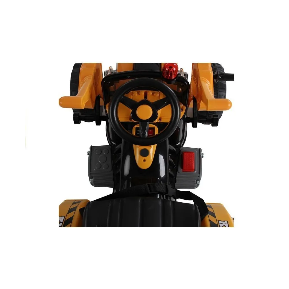 Traktor na akumulator z Łyżką Koparka Pomarańczowy